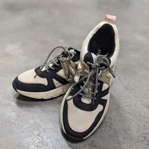 Y2K Coastal Cowgirl POSH 39 Sherpa Sneakers‎ Leopard Metallic Chunky Trainers